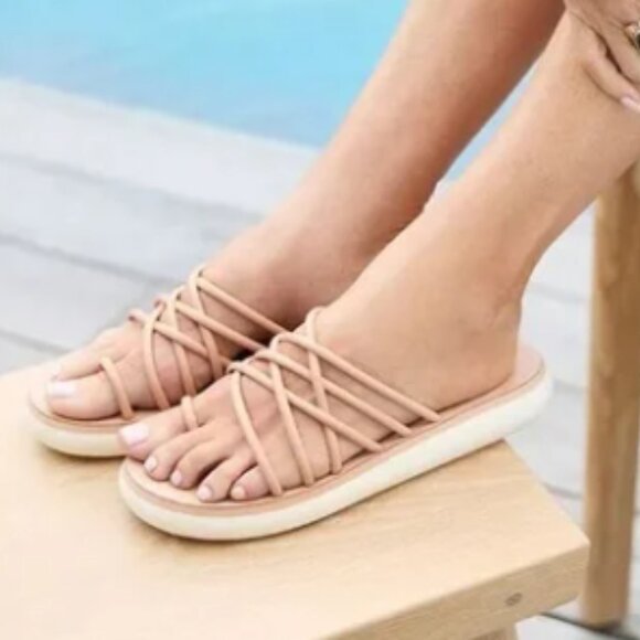 new Beek Peep Sandals GENUINE LEATHER 255 5M1T - Picture 1 of 8